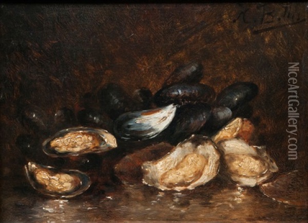 Stilleben Mit Austern Und Miesmuscheln Oil Painting - Hubert Bellis