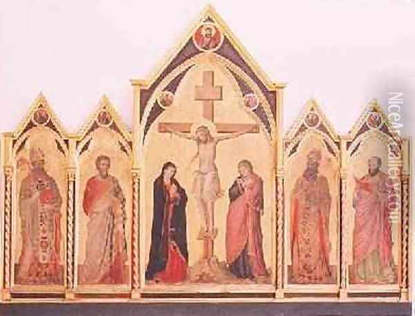 Crucifixion with Saints, 1310 Oil Painting - Buonaguida Pacino di