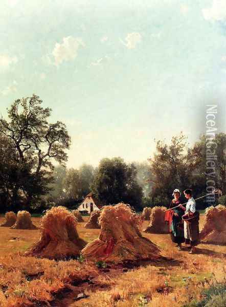 The Harvesters: An Allegory Of Summer Oil Painting - Jacobus Nicolaas Tjarda Van Stachouwer