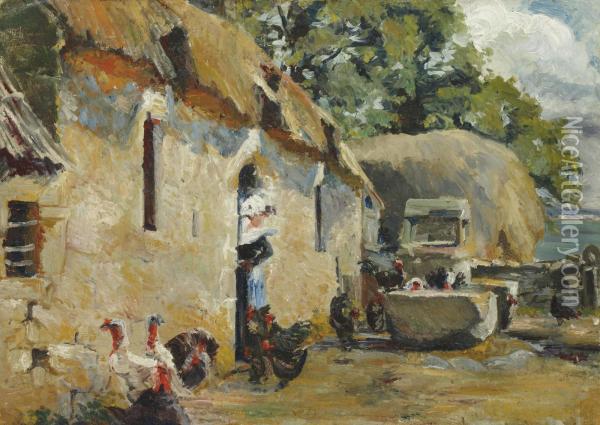 Cour De Ferme Oil Painting - Robert Delaunay