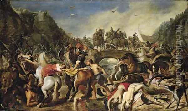 The Battle of the Amazons Oil Painting - Sir Peter Paul Rubens