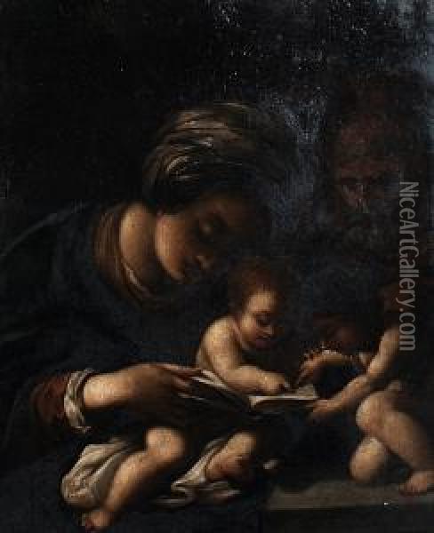 Holy Family With The Infant Saint John Thebaptist Oil Painting - Bartolomeo Schedoni