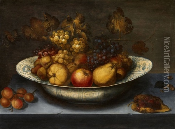 Fruit Still Life With A Wanli Dish Oil Painting - Johannes Bouman