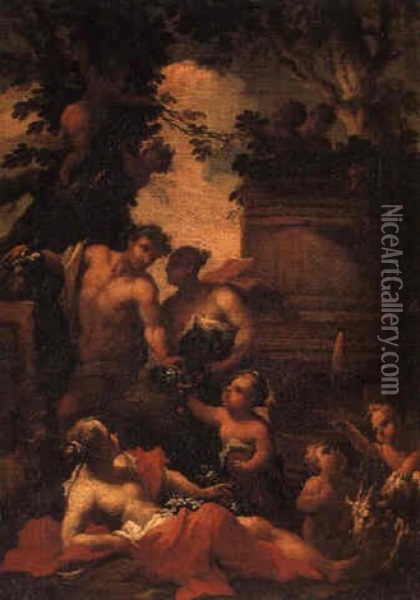 A Bacchanale Oil Painting -  Parmigianino (Michele da Parma)
