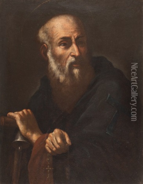 Portrait Of Saint Anthony Oil Painting - Orazio Fidani