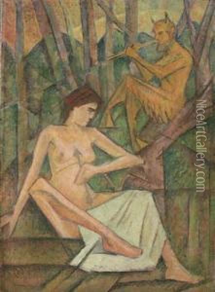 Odalistka [tytul Oryginalny] (1930) Oil Painting - Jerzy Hulewicz
