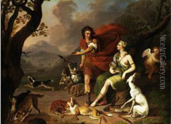 Diana Und Orion Oil Painting - Johann Heinrich The Elder Tischbein