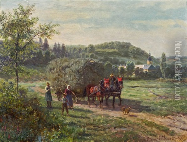 Heimkehr Vom Feld Oil Painting - Fritz Ritter von Venne