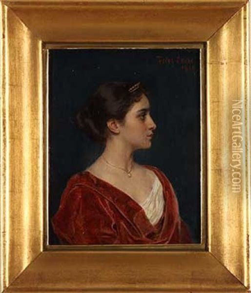 Portrait Einer Jungen Frau Mit Diadem Oil Painting - Feodor Encke