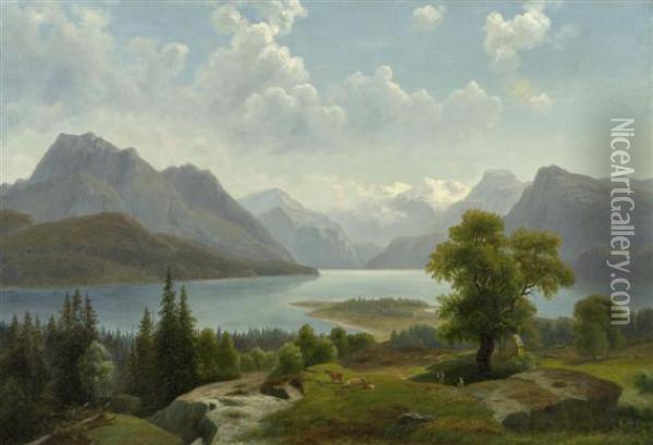 Lake Lucerne Oil Painting - Maximilian Haushofer