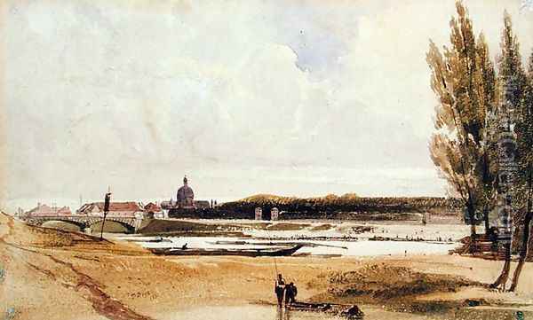 On the Seine, 1831 Oil Painting - Thomas Shotter Boys