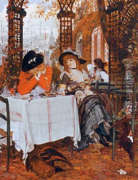 A Luncheon Oil Painting - James Jacques Joseph Tissot