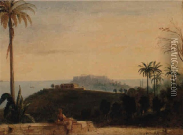 Fort George Granada From Hyde Park Oil Painting - Joseph Bartholemew Kidd