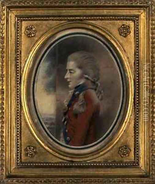 Portrait of an Officer possibly Prince Edward Augustus Duke of Kent 1767-1820 Oil Painting - John Downman