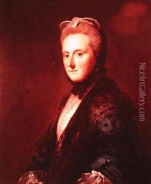 Mrs Clarges, daughter of the 1st Viscount of Barrington Oil Painting - Allan Ramsay
