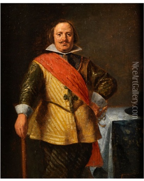 Portrait Eines Edelmannes Oil Painting - Adriaen Brouwer