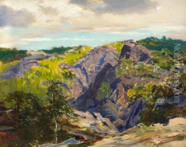 Skalnata Krajina Oil Painting - Alois Kalvoda