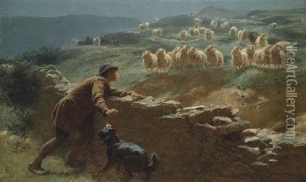 The Sheepstealer Oil Painting - Briton Riviere