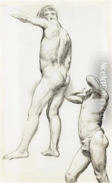 Studies Of A Male Nude Oil Painting - Sir William Newenham Montague Orpen