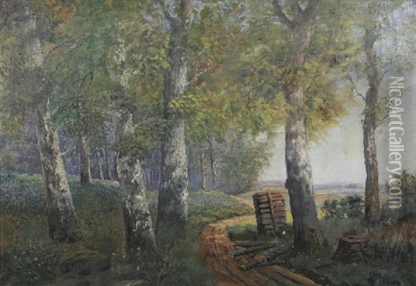 Am Waldrand Oil Painting - Herman Billing