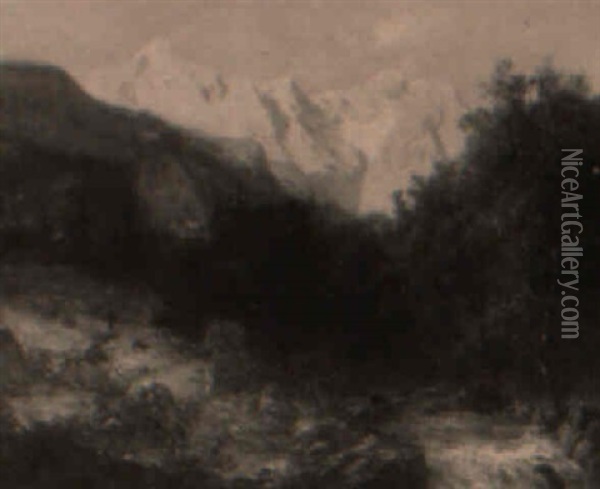 Jager In Gebirgslandschaft Oil Painting - Ludwig Correggio