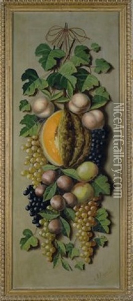 Composizione Di Frutti Oil Painting - Michelangelo Meucci