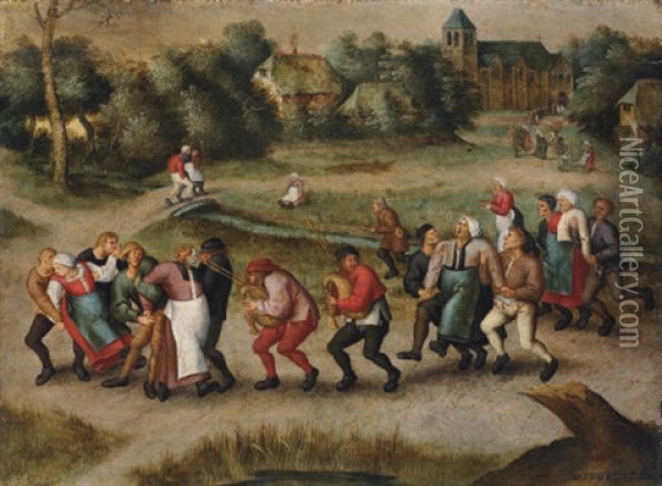 The Saint John's Dancers In Molenbeeck Oil Painting - Pieter Brueghel the Younger