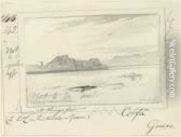 View Of The Citadel, Corfu Oil Painting - Edward Lear