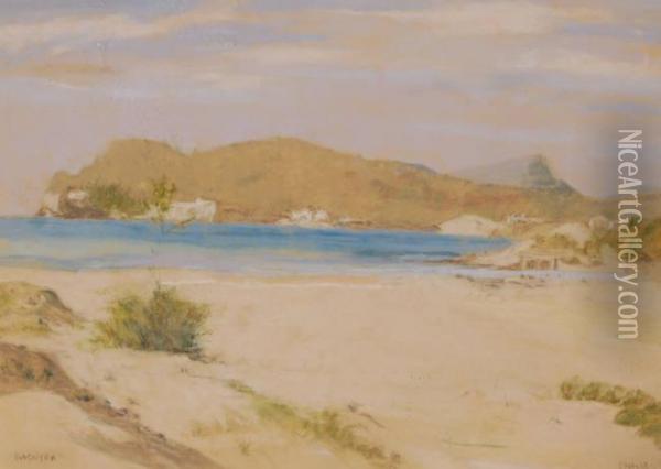 Beach Scene At Paguera Oil Painting - Edith Nevil