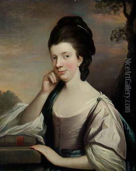 Portrait of a Lady, thought to be Mrs Elizabeth Hartley (1751-1824) Oil Painting - Mason Chamberlin