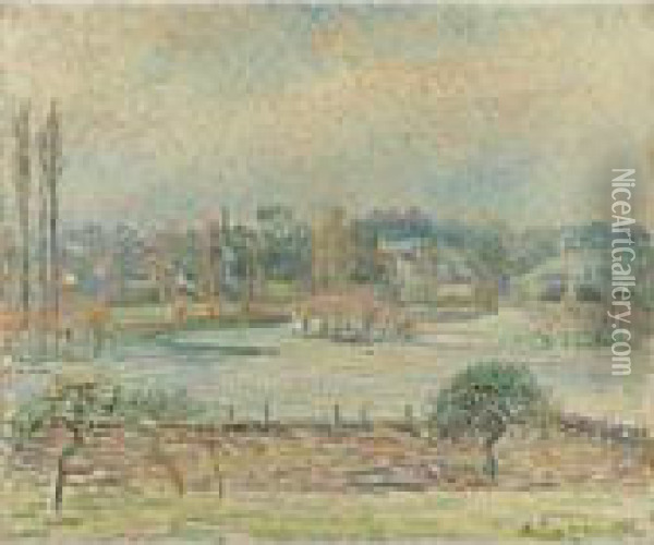 Vue De Bazincourt, Inondation, Effet Du Matin Oil Painting - Camille Pissarro
