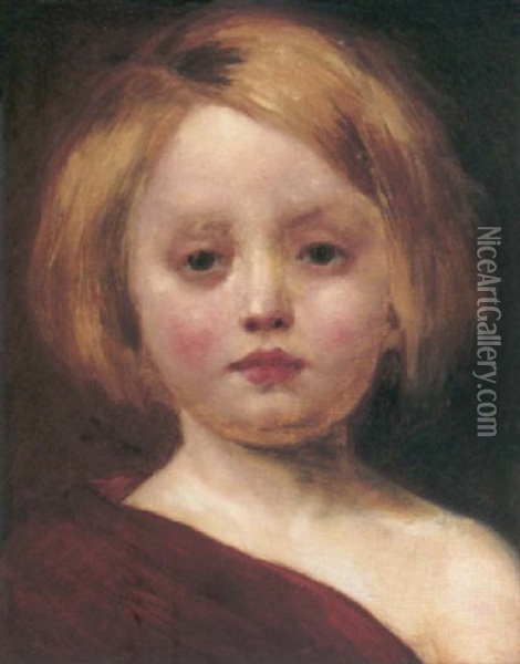 Portrat Eines Madchens Oil Painting - Wilhelm Maria Hubertus Leibl