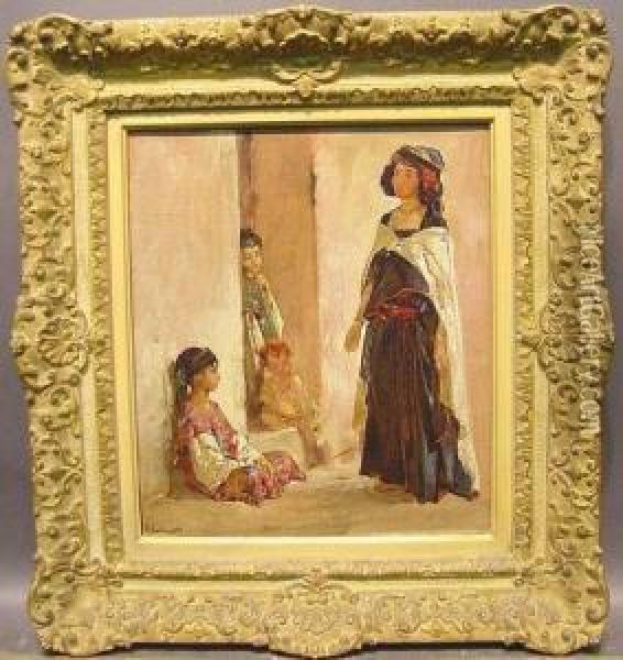 Etude De Femme De Biskra Oil Painting - Gustave Achille Guillaumet