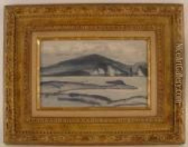Meenaune Cliffs,achill Island, County Mayo, Ireland Oil Painting - Robert Henri