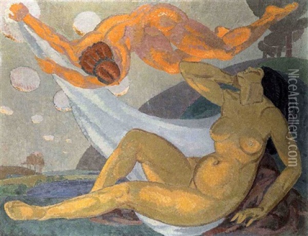 Allegorie Oil Painting -  Marcel-Lenoir (Jules Oury)
