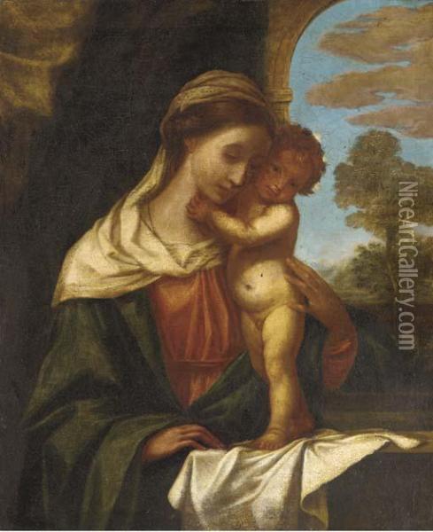 The Madonna And Child Oil Painting - Tiziano Vecellio (Titian)