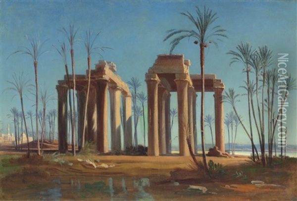 A View Of Anteopolis Oil Painting - Johann Jakob Frey