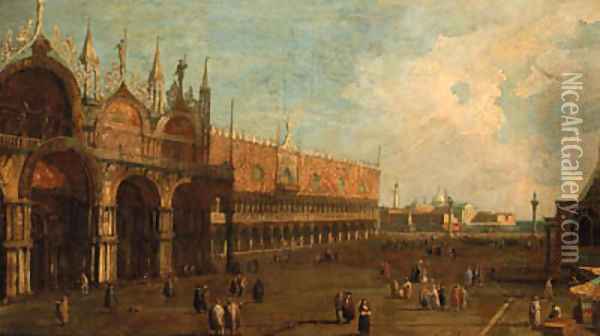 The Doge's Palace, Venice, looking towards the Piazzetta Oil Painting - (Giovanni Antonio Canal) Canaletto
