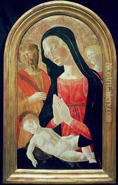 Madonna and Child Oil Painting - Neroccio di (Neroccio da Siena) Landi