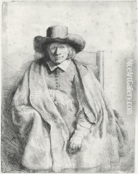 Clement De Jonghe, Printseller (b., Holl. 272; H. 251; Bb. 51-c) Oil Painting - Rembrandt Van Rijn