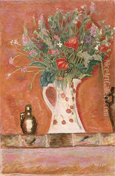 Bouquet De Cheminee (also Known Asfleurs Sur Une Cheminee) Oil Painting - Pierre Bonnard