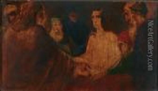 Christus Met Apostelen Oil Painting - Han Van Meegeren