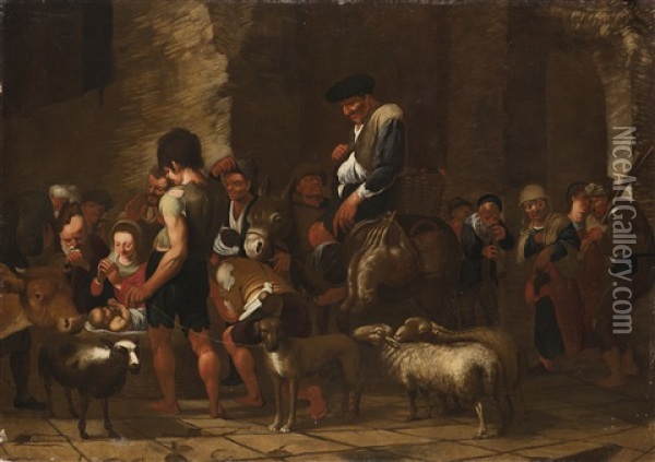 Adoration Of The Shepherds Oil Painting - Antonio Travi