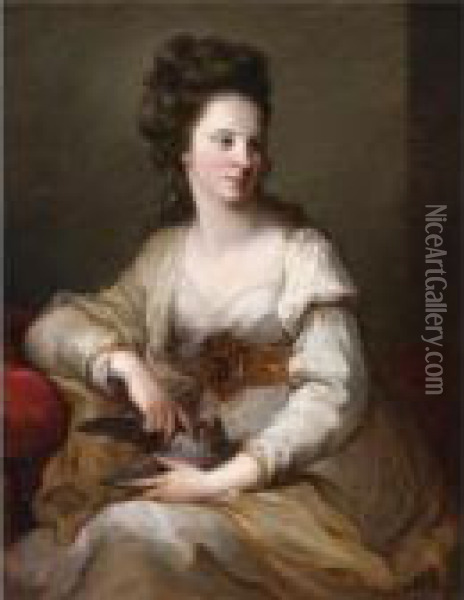 Various Properties
 

 
 
 

 
 Portrait Of Mary Nollekens (1743-1817) In The Guise Of Innocence Oil Painting - Angelica Kauffmann