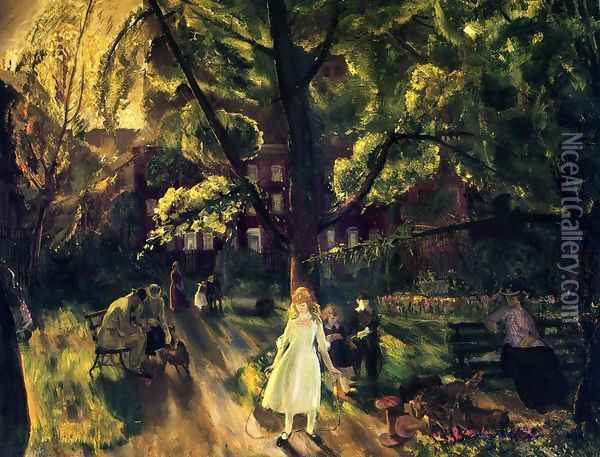 Gramercy Park Oil Painting - George Wesley Bellows