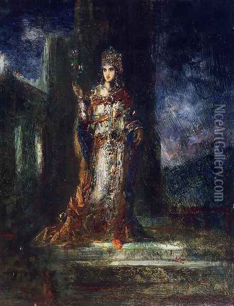 The Fiancee of the Night Oil Painting - Gustave Moreau