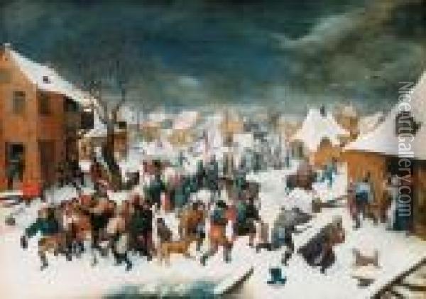 The Massacre Of The Innocents Oil Painting - Pieter The Younger Brueghel