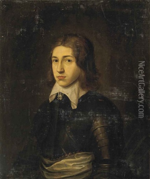 Portrait Of A Young Man Oil Painting - Cornelis Jonson Van Ceulen