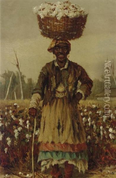 Basket Of Cotton Oil Painting - William Aiken Walker