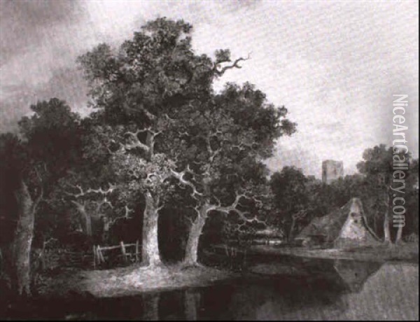 The Abbey Oaks Oil Painting - John Crome the Elder